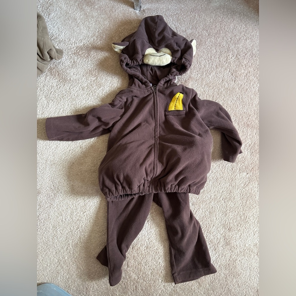 Carter's Brown Monkey Costume with Banana Detail